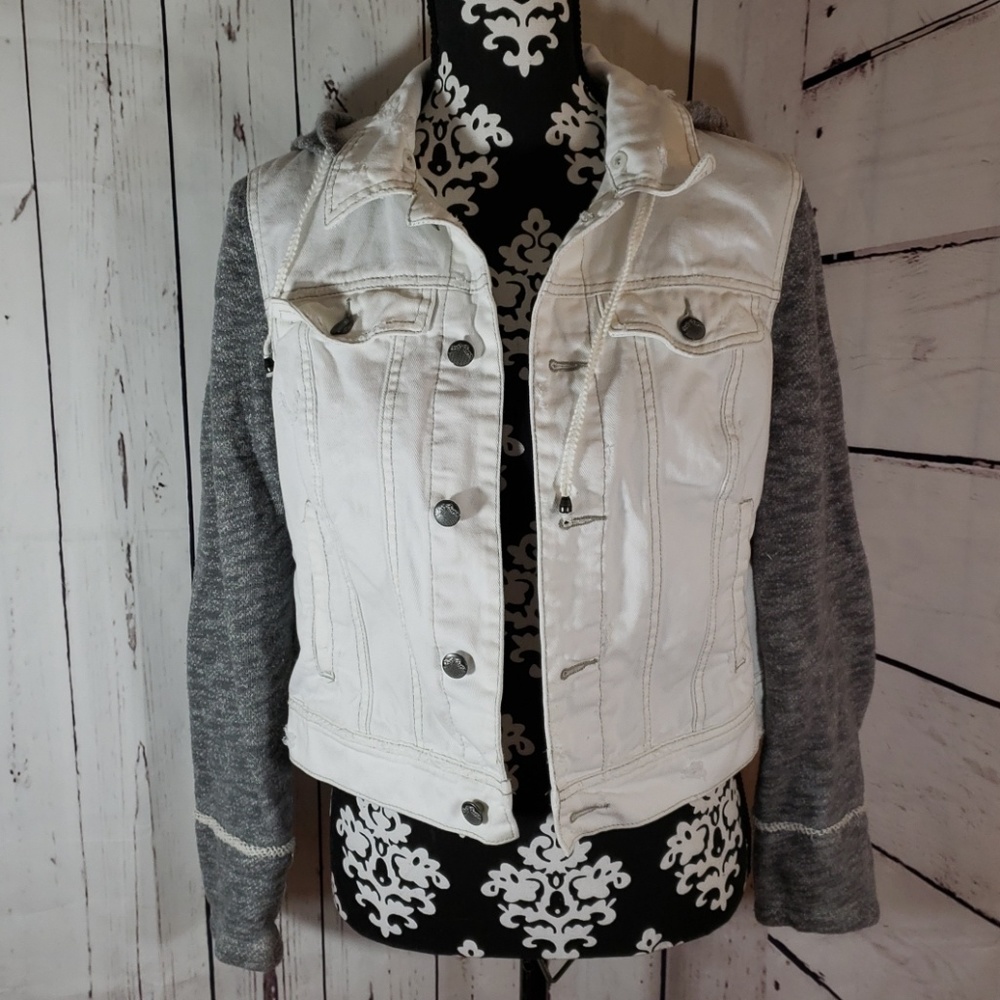 Free people distressed denim jacket